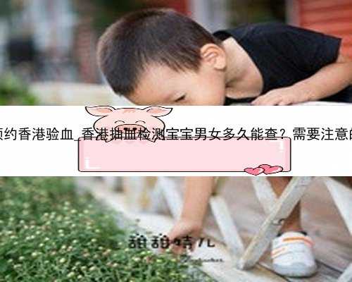 怀孕怎样预约香港验血_香港抽血检测宝宝男女多久能查？需要注意的都在这！